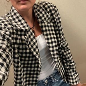 Black and cream blazer no size/brand